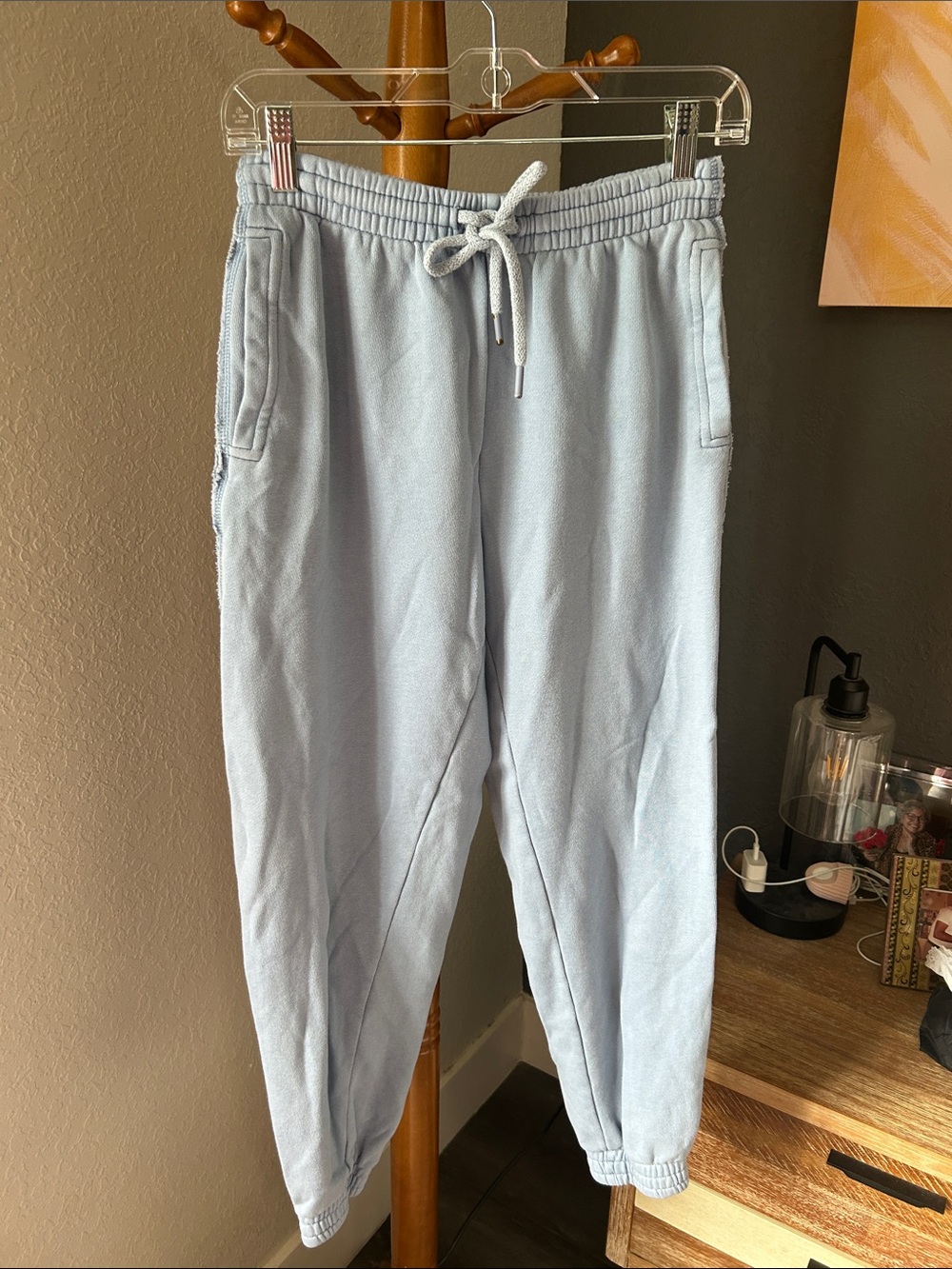 Aerie Light Blue Women’s Jogger Pants - Casual Pull-On Sweatpants
